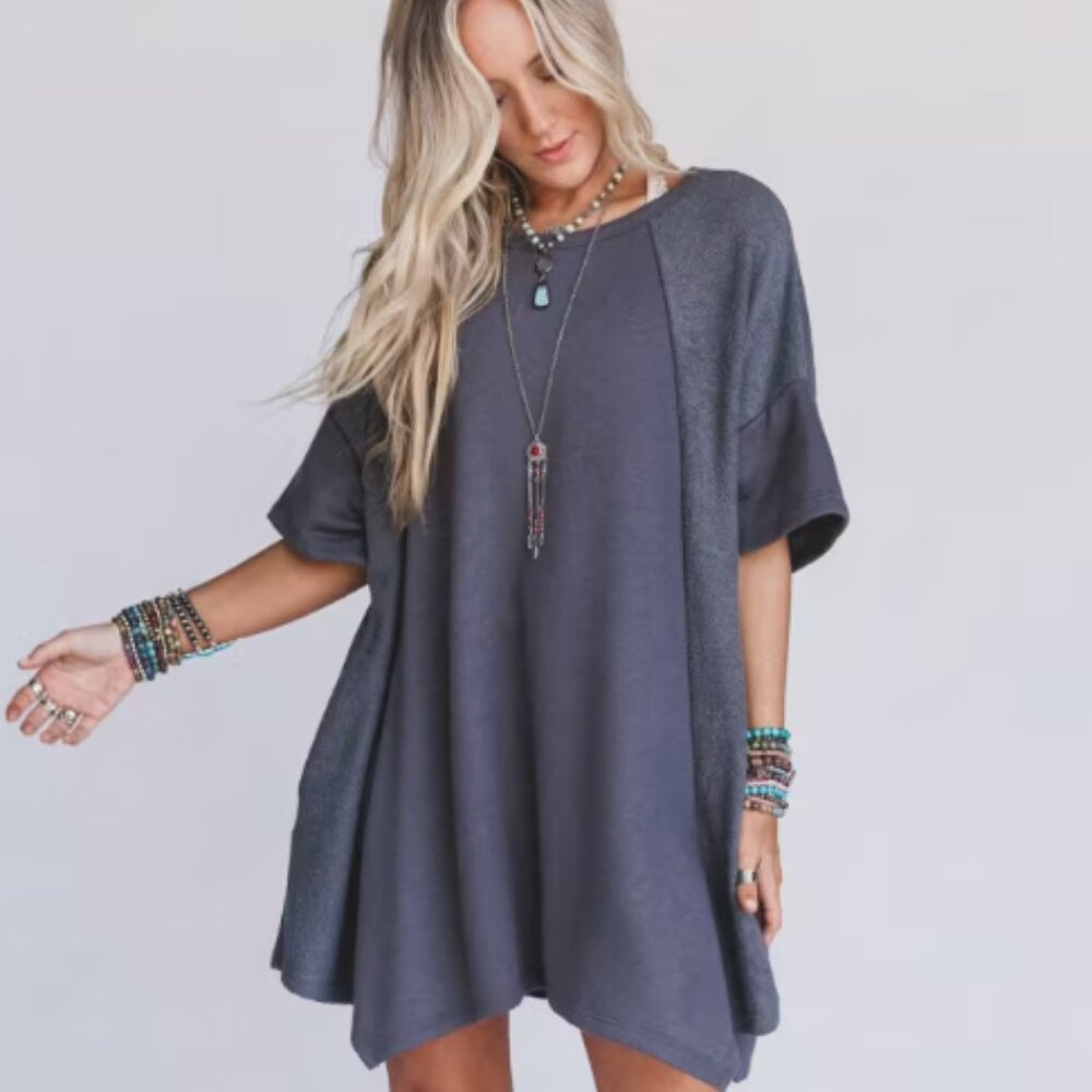The Nest Meadowlight Tunic Dress - Charcoal - S / Gray NWT